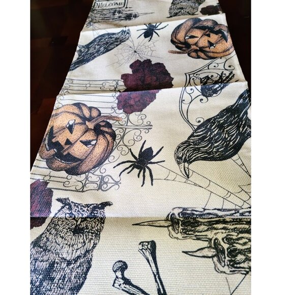 Halloween Table Runner Decorative Cloth Haunted Decoration Holiday Home Decor - Picture 4 of 16
